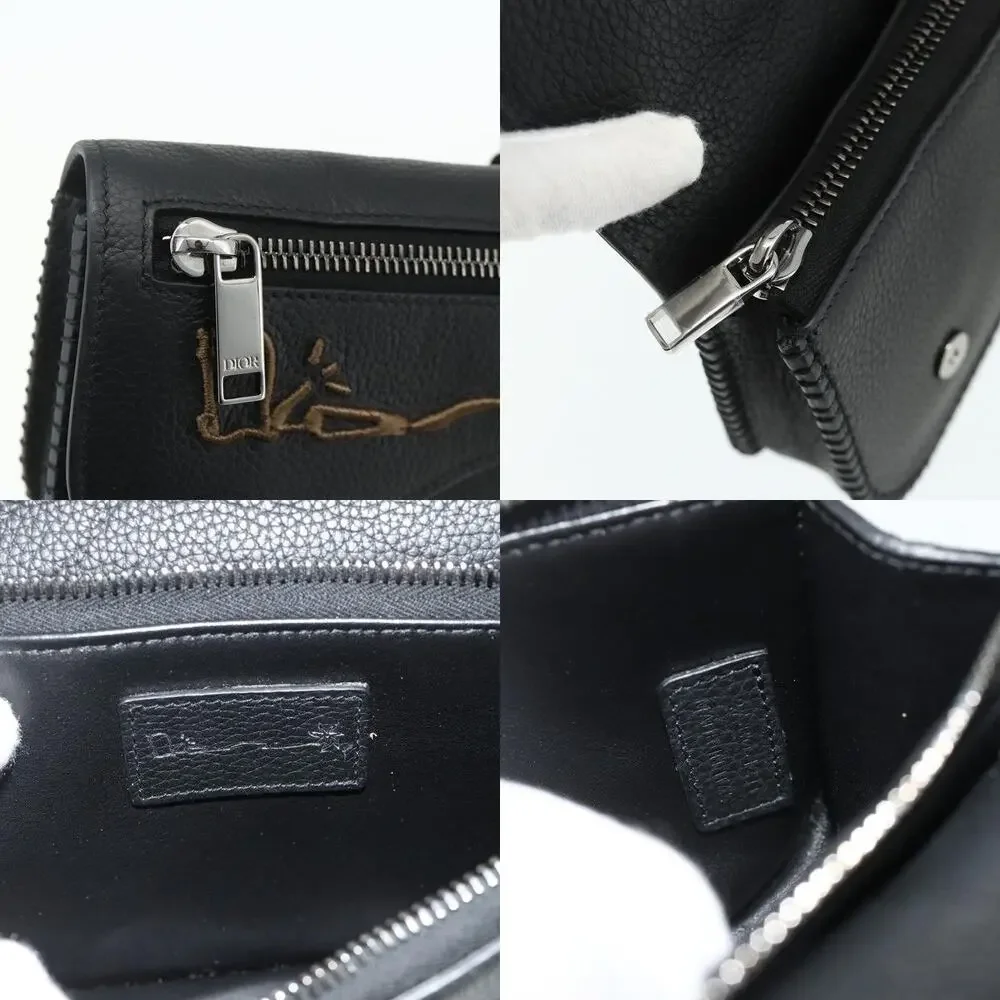 Dior Leather Saddle Arm Pouch Cactus Jack Black